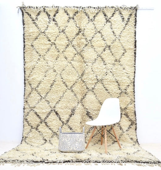 Vintage BENI OURAIN Plush Berber Rug BQ1889