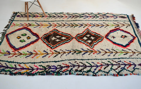 Vintage Azilal Rug Mid Century Moroccan Rug AZ1019