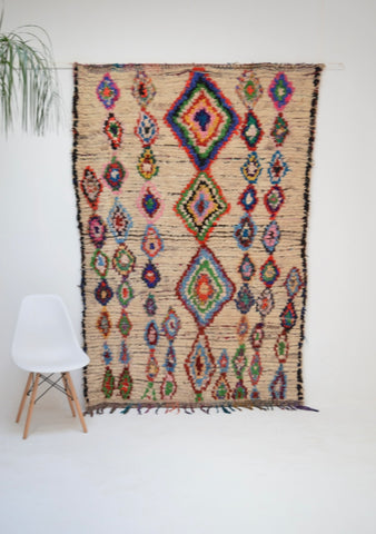 Vintage Azilal Rug Mid Century Moroccan Rug AZ1028