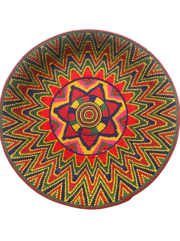 Vintage Berber Basket Platter Amazigh Decorative Ware