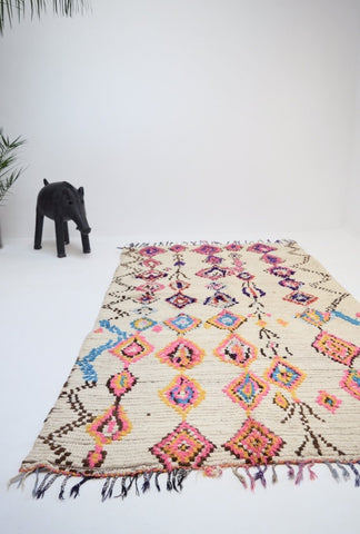 Vintage Azilal Rug Mid Century Moroccan Rug