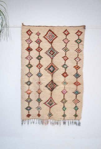 Vintage Azilal Rug Mid Century Moroccan Rug