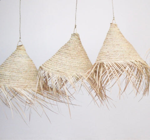 Moroccan Raffia Lampshade Conical Pendant Lightshade Lamp