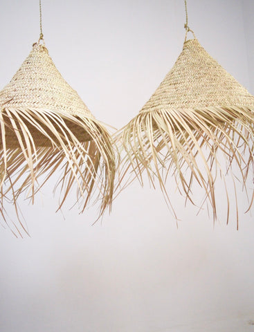 Moroccan Raffia Lampshade Conical Pendant Lightshade Lamp