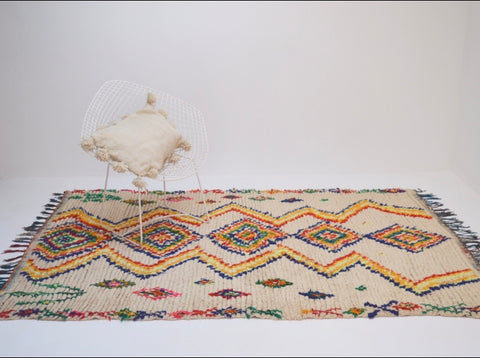 Vintage Azilal Rug Mid Century Moroccan Rug