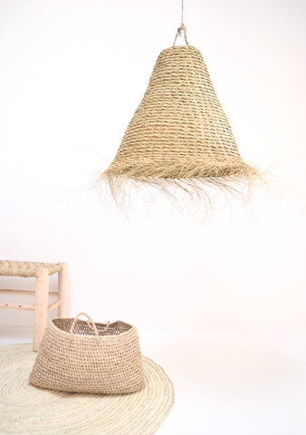 Moroccan Handmade Rattan braided suspension Lamp Woven Natural Rattan Pendant Light
