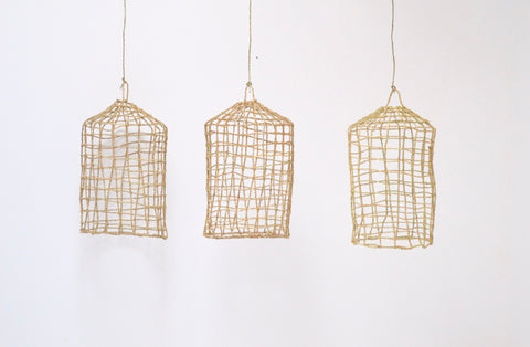 Moroccan Rattan Cage Lampshade Pendant  Lampshades Natural Rattan woven Pendant Lampshade x 3