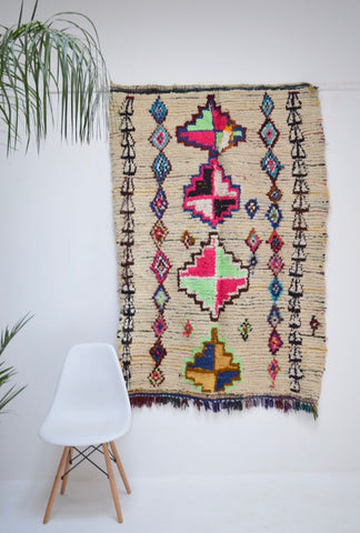 Vintage Azilal  Rug Mid Century Moroccan Rug