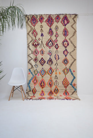 Vintage Azilal Rug Mid Century Moroccan Rug