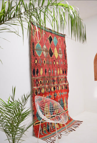 Vintage Azilal Rug Moroccan Mid-Century Rug AR1009