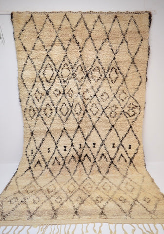 Vintage BENI OURAIN Rug Hand Woven Wool Rug