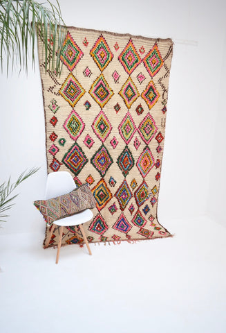 Vintage Moroccan Azilal Rug Mid Century Rug AZ1015