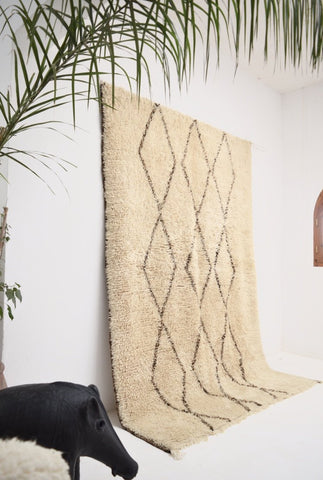 Vintage Beni Ourain Rug Plush Wool Berber Rug