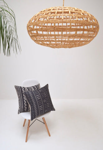 Moroccan Rattan lampshade Large Natural Handmade Pendant Light