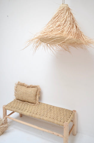 Moroccan Raffia Large  Lampshade Natural Woven Raffia Pendant Light