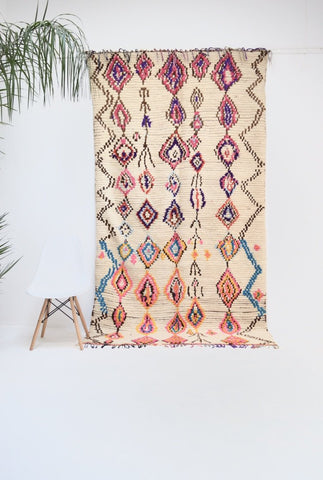 Vintage Azilal Rug Mid Century Moroccan Rug