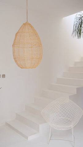Moroccan Raffia Pendant Light Rattan Woven Light Shade