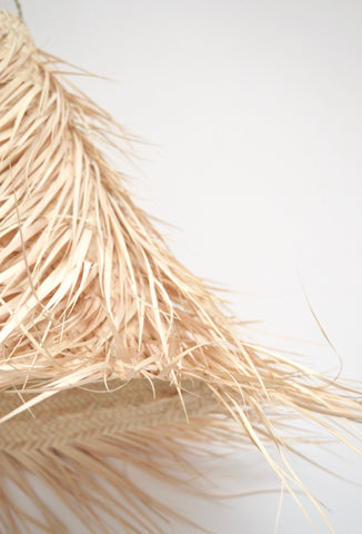 Moroccan Raffia Palm Large Lampshade Natural Woven Raffia Pendant Light