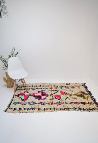 Vintage Azilal  Rug Mid Century Moroccan Rug