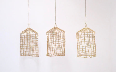 Moroccan Rattan Cage Lampshade Pendant  Lampshades Natural Rattan woven Pendant Lampshade x 3