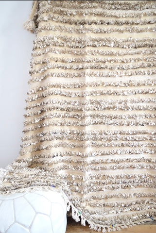 Vintage Moroccan Wedding Blanket Throw Handira H803