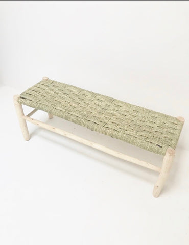 Moroccan Bench Natural Woven Rattan Weave Bench