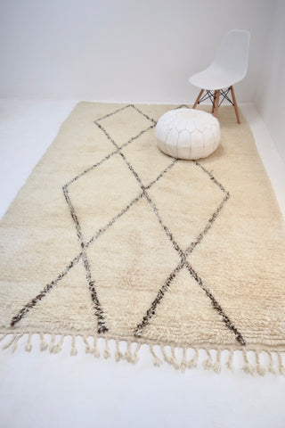 Vintage Beni Ourain Rug Plush Wool Berber Rug
