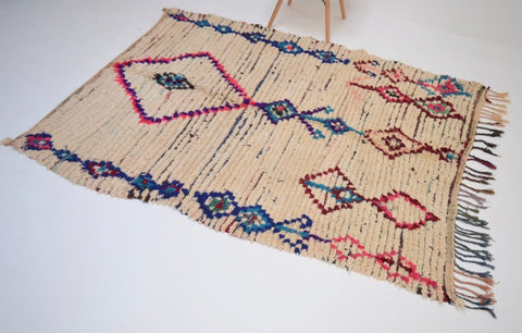 Vintage Azilal Rug Mid Century Moroccan Rug