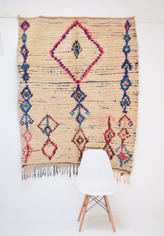 Vintage Azilal Rug Mid Century Moroccan Rug