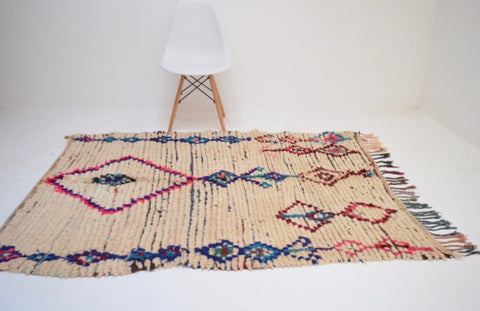 Vintage Azilal Rug Mid Century Moroccan Rug