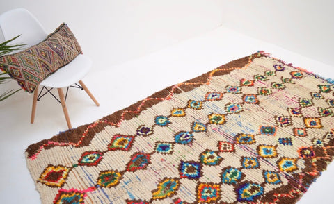 Vintage Azilal Rug Mid Century Moroccan Rug