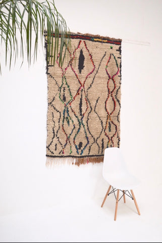 Vintage Azilal  Rug Mid Century Moroccan Rug