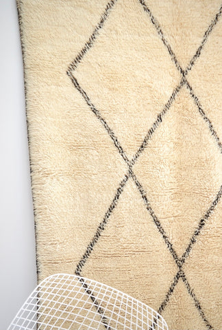 Vintage Beni Ourain Rug 5’10” x 10 FT 4 inches