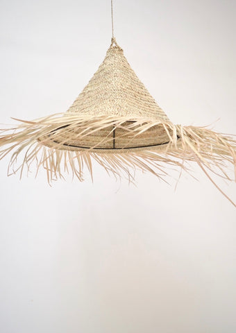Taroudant Moroccan Conical Raffia Lampshades x 4 Natural Raffia Lampshade Pendant Woven Light Set of 4
