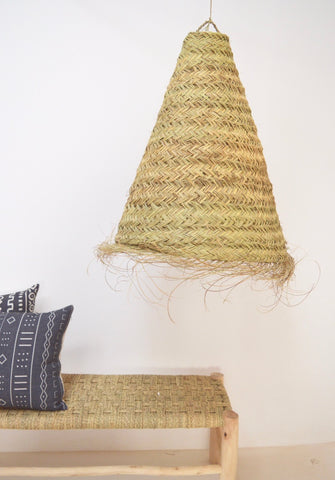 XL Moroccan Conical Lampshade Natural Rattan Lampshade Pendant Light