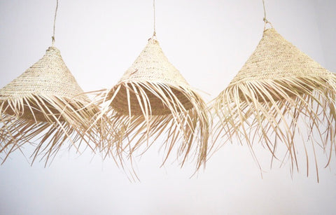 Moroccan Raffia Lampshade Conical Pendant Lightshade Lamp