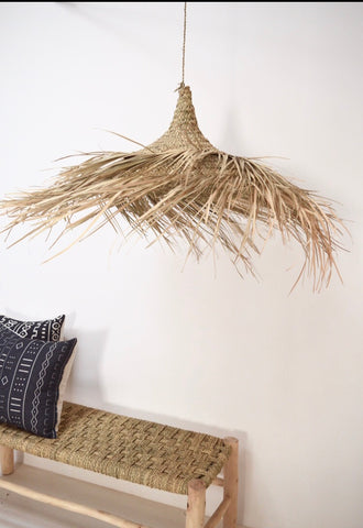 Moroccan Raffia Suspension Lamp Shade