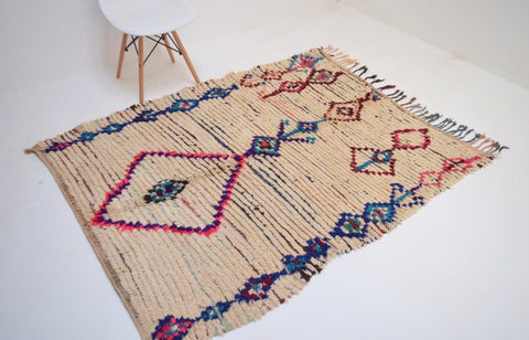 Vintage Azilal Rug Mid Century Moroccan Rug