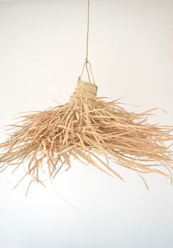 Moroccan Rattan Lampshade Natural Woven Raffia Pendant Light
