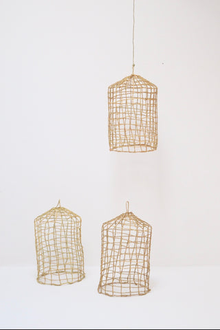 Moroccan Rattan Cage Lampshade Pendant  Lampshades Natural Rattan woven Pendant Lampshade x 3