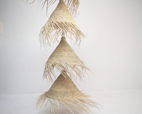 Moroccan Raffia Lampshade Conical Pendant Lightshade Lamp