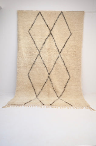 Vintage Beni Ourain Rug Plush Wool Berber Rug