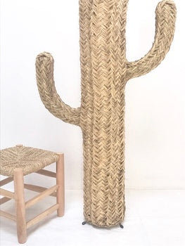 Rattan Cactus Handmade in Morocco 110 cm Halfah Grass Cactus Handwoven Rattan Cactus
