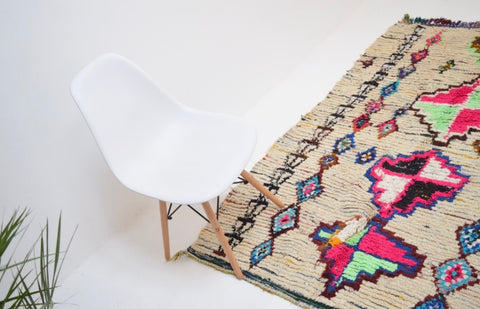 Vintage Azilal  Rug Mid Century Moroccan Rug
