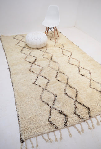 Vintage BENI OURAIN Rug Plush Wool Berber Rug