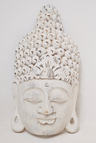 Balinese Buddha Mask Hand carved from Suar Wood