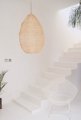 Moroccan Raffia Pendant Light  Shade Rattan Woven Light