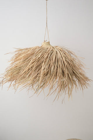 Moroccan Rattan Large Lampshade Natural Woven Raffia Pendant Light