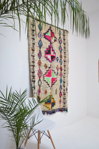 Vintage Azilal  Rug Mid Century Moroccan Rug AZ1013