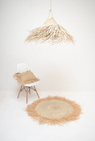 Moroccan Rattan Lampshade Natural Woven Raffia Pendant Lightshade